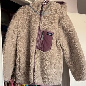 Kids' Reversible Ready Freddy Hoody - Cream and Purple